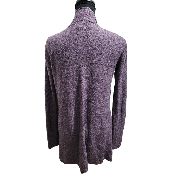 BAREFOOT DREAMS Bamboo CozyChic Lite Purple Calypso Wrap Cardigan, Size S/M - Picture 6 of 8